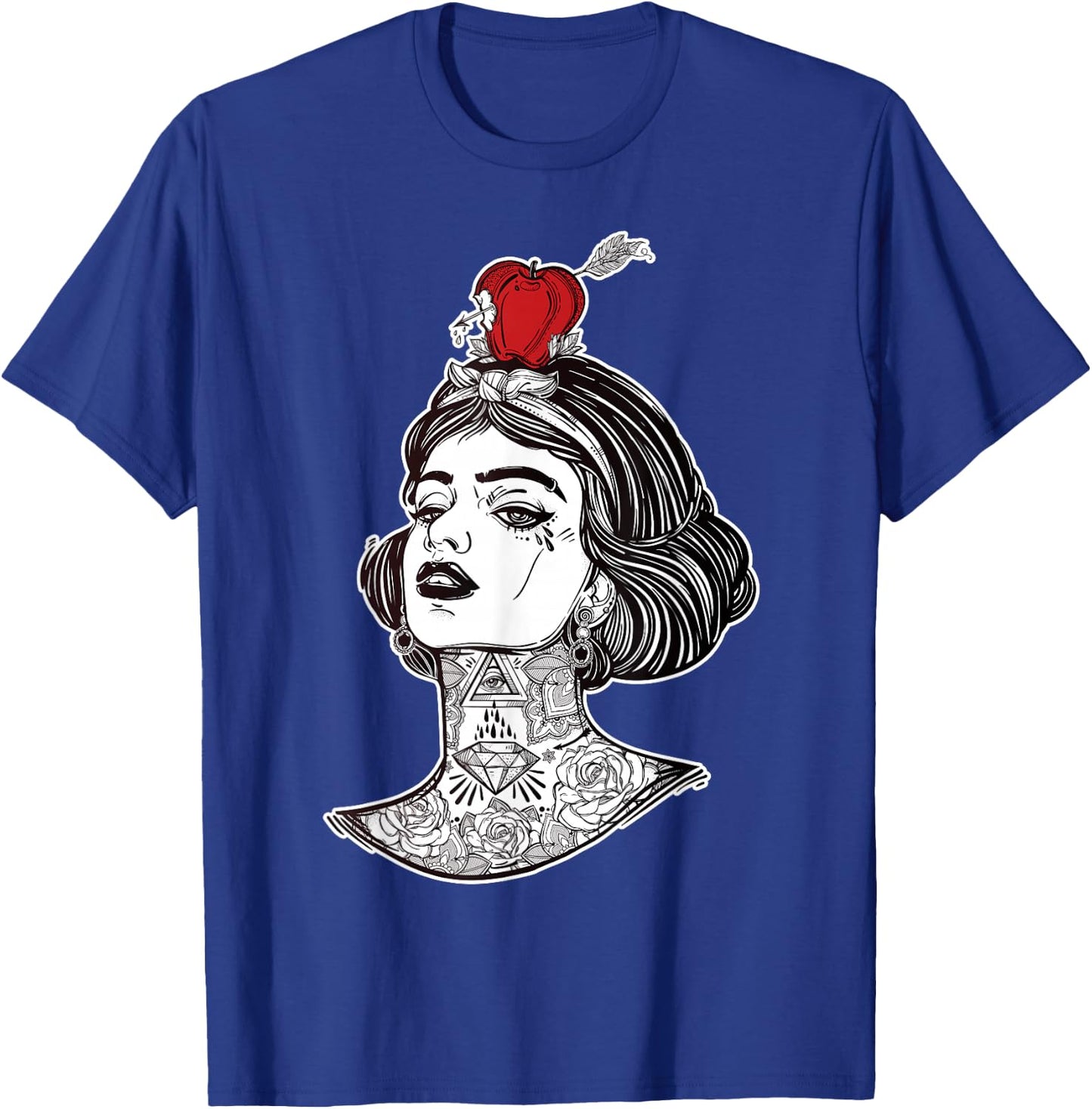 Red Apple Arrow Aim - William Tell Pin-Up Tattoo T-Shirt - T-Shirt | Royal