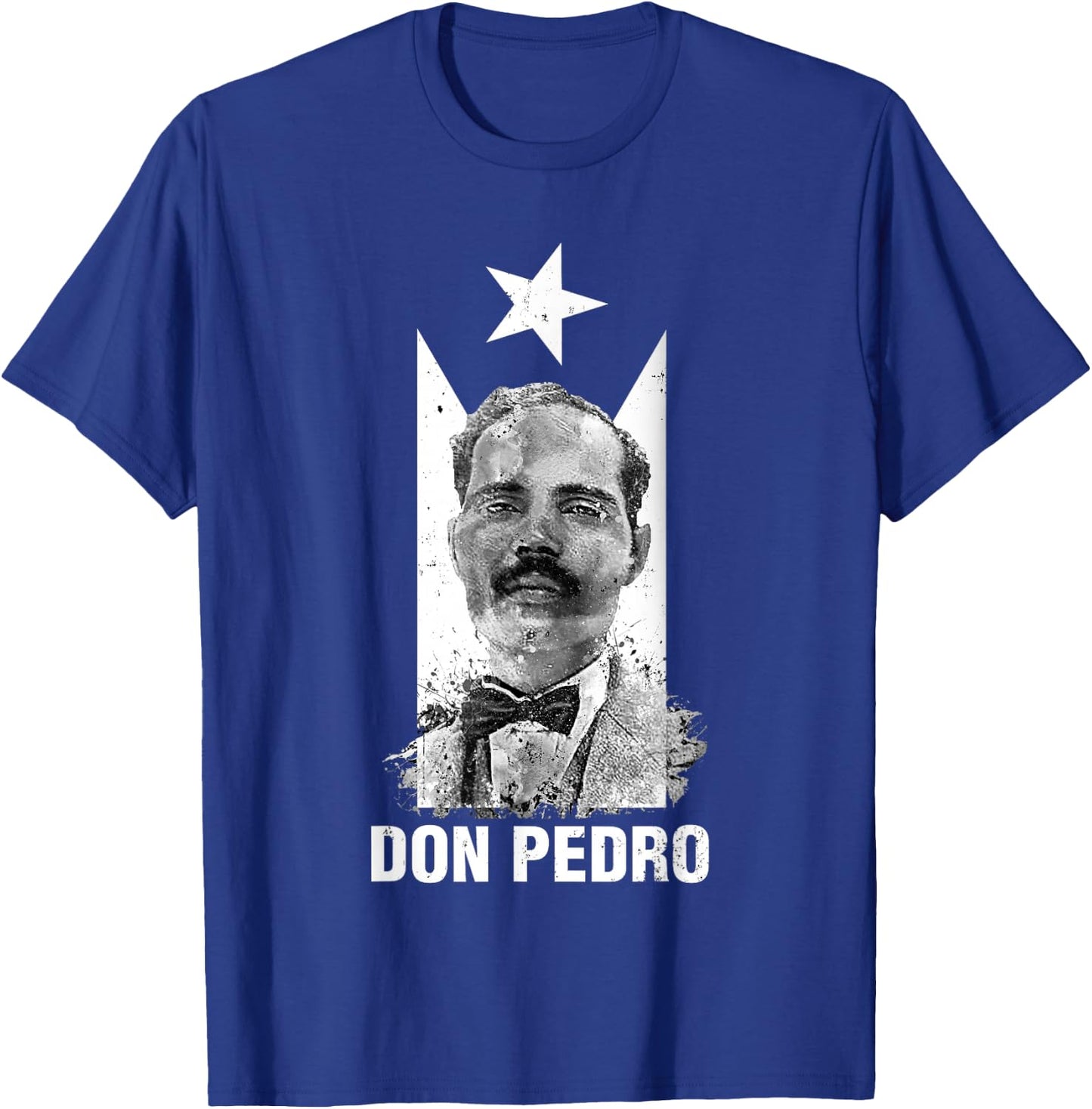 Pedro Albizu Campos Black Puerto Rico Flag Don Pedro T-Shirt - T-Shirt | Royal