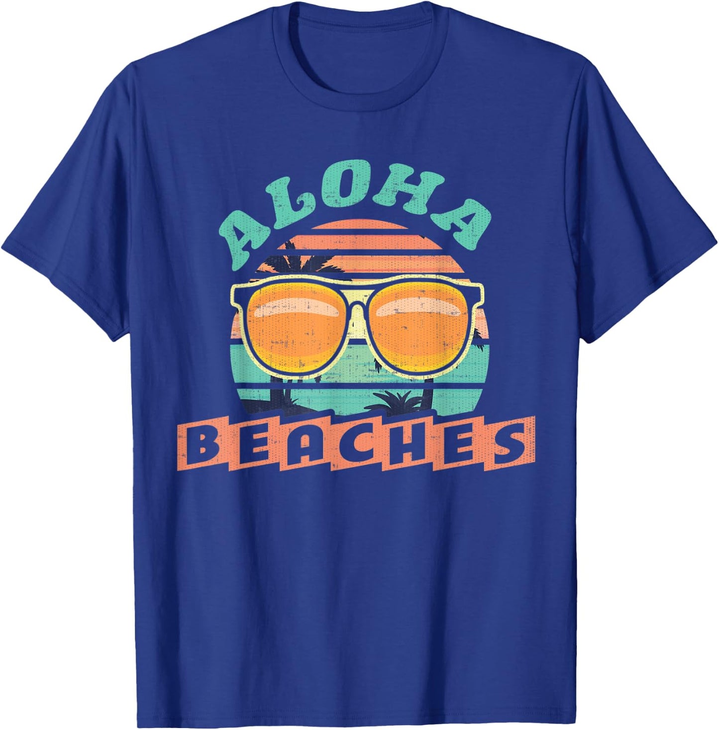 Aloha Beaches Funny Hawaii Vacation T-Shirt - T-Shirt | Royal