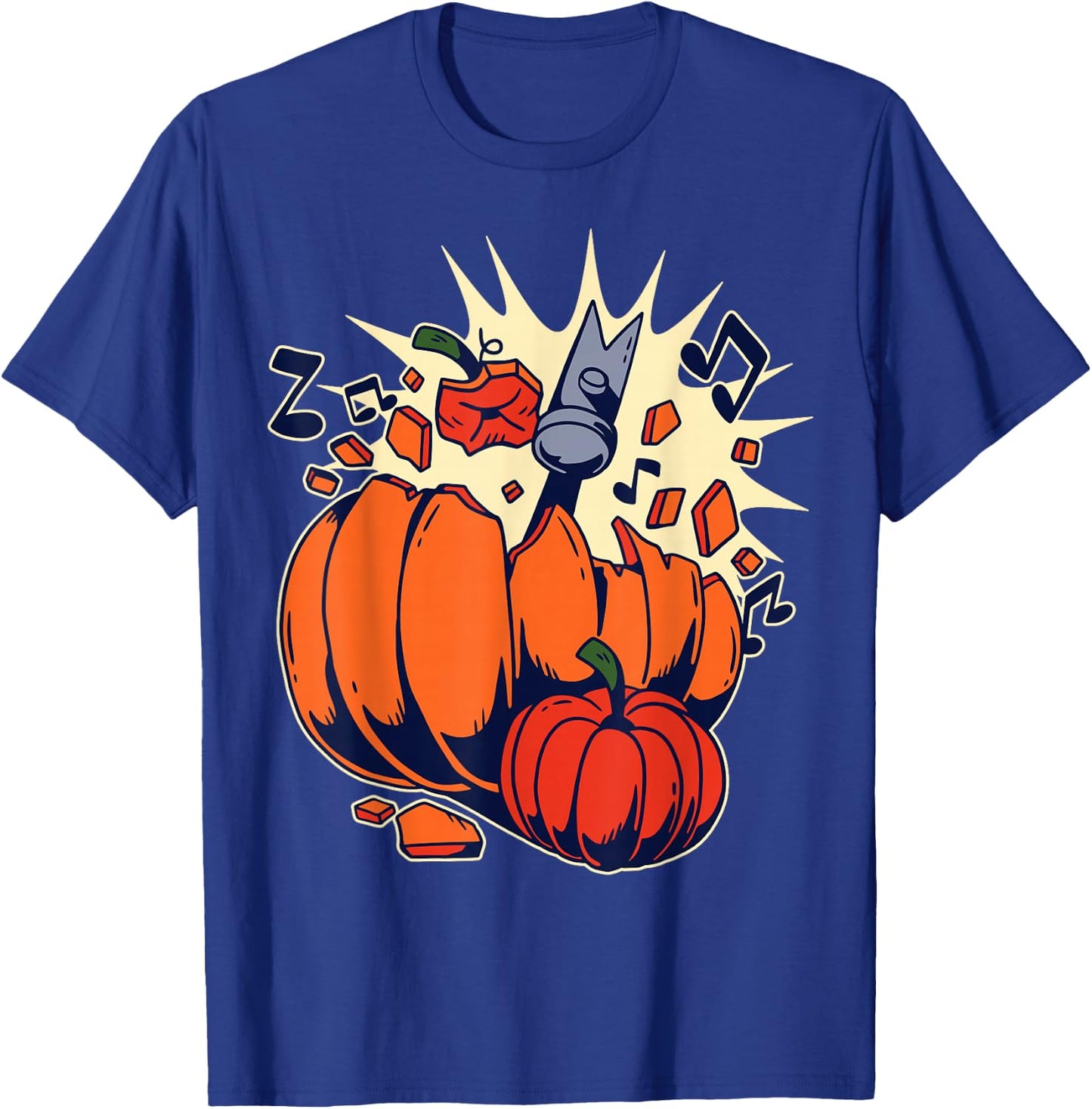 Pumpkin Smashing T-Shirt - T-Shirt | Royal
