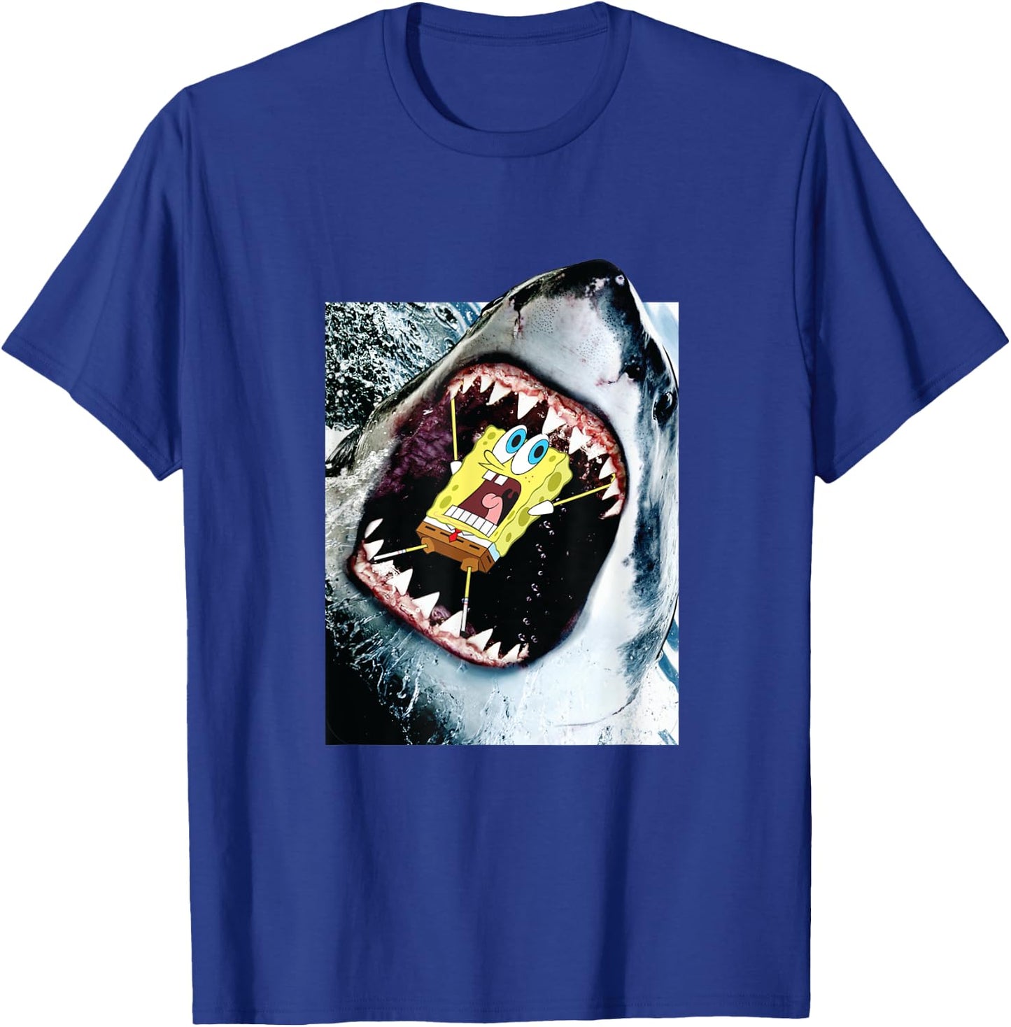 Shark Eating Spongebob Squarepants T-Shirt - T-Shirt | Royal