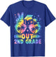 Peace Out Second Grade Cute Tie Dye Last Day Of 2nd Grade T-Shirt - T-Shirt | Royal