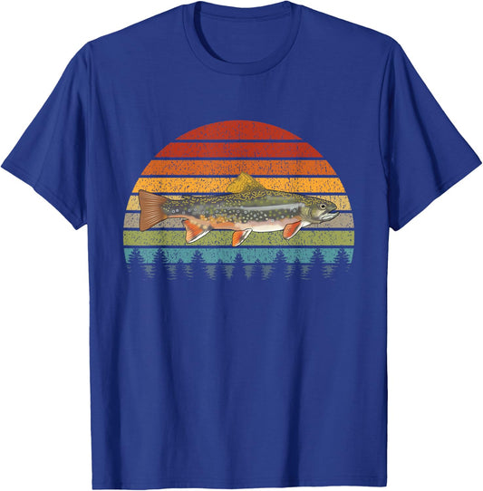 Speckled Brook Trout Graphic Freshwater Fishing Gift T-Shirt - T-Shirt | Royal