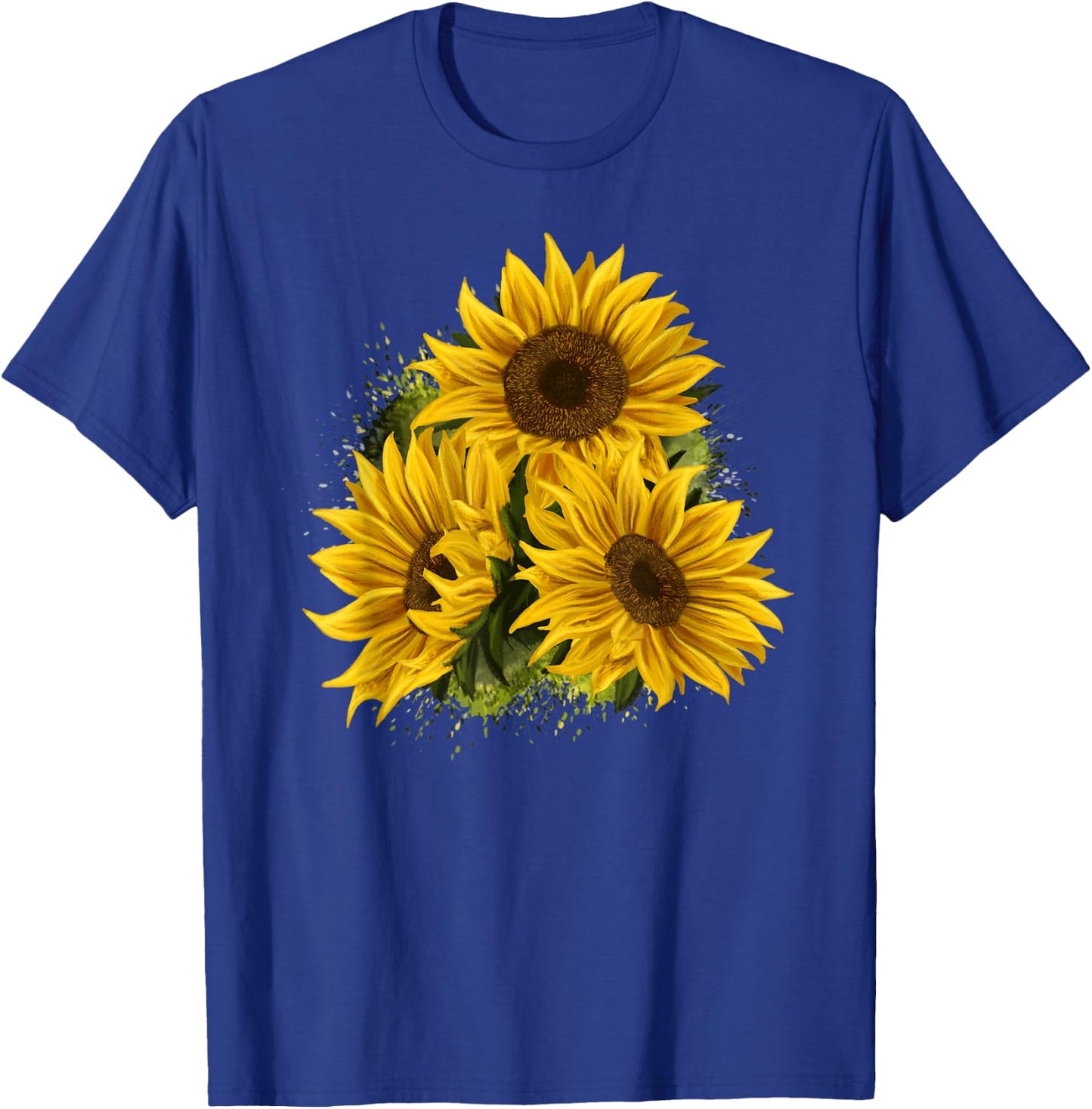 Yellow Sunflower Floral Watercolor Positivity T-Shirt - T-Shirt | Royal
