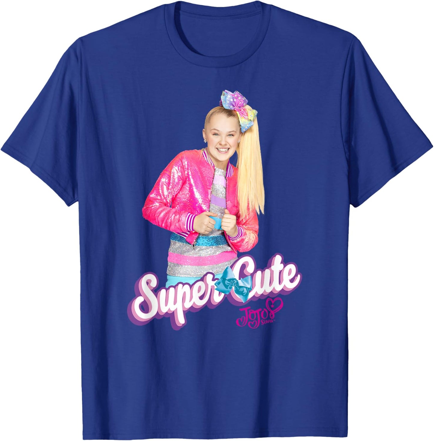 Nickelodeon JoJo Siwa Super Cute Pink Jacket Portrait T-Shirt - T-Shirt | Royal
