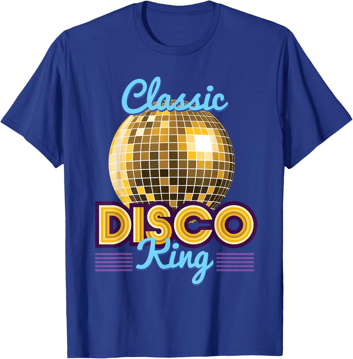 Classic Disco King Retro 70's Dance Party Costume T-Shirt - T-Shirt | Royal