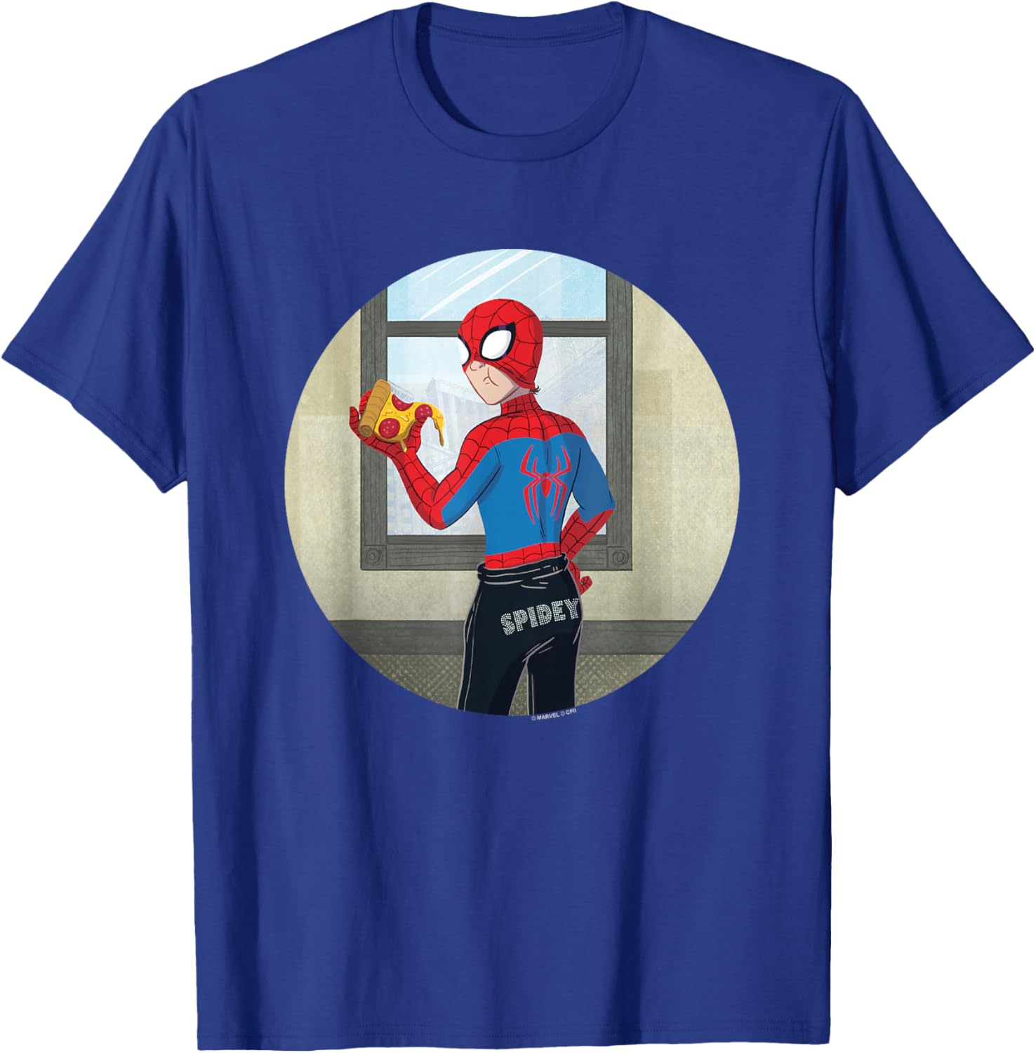 Marvel Spider-Man: New Day Spidey Pizza Spotlight T-Shirt - T-Shirt | Royal