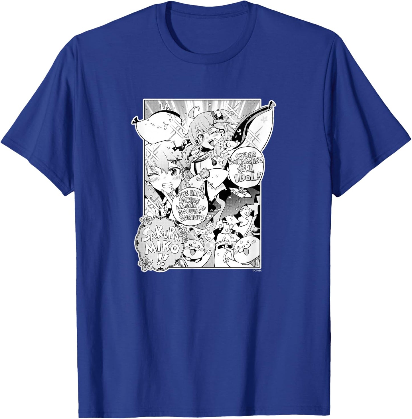 〈Sakura Miko〉Yamato Phantasia Manga Panel (English) T-Shirt - T-Shirt | Royal