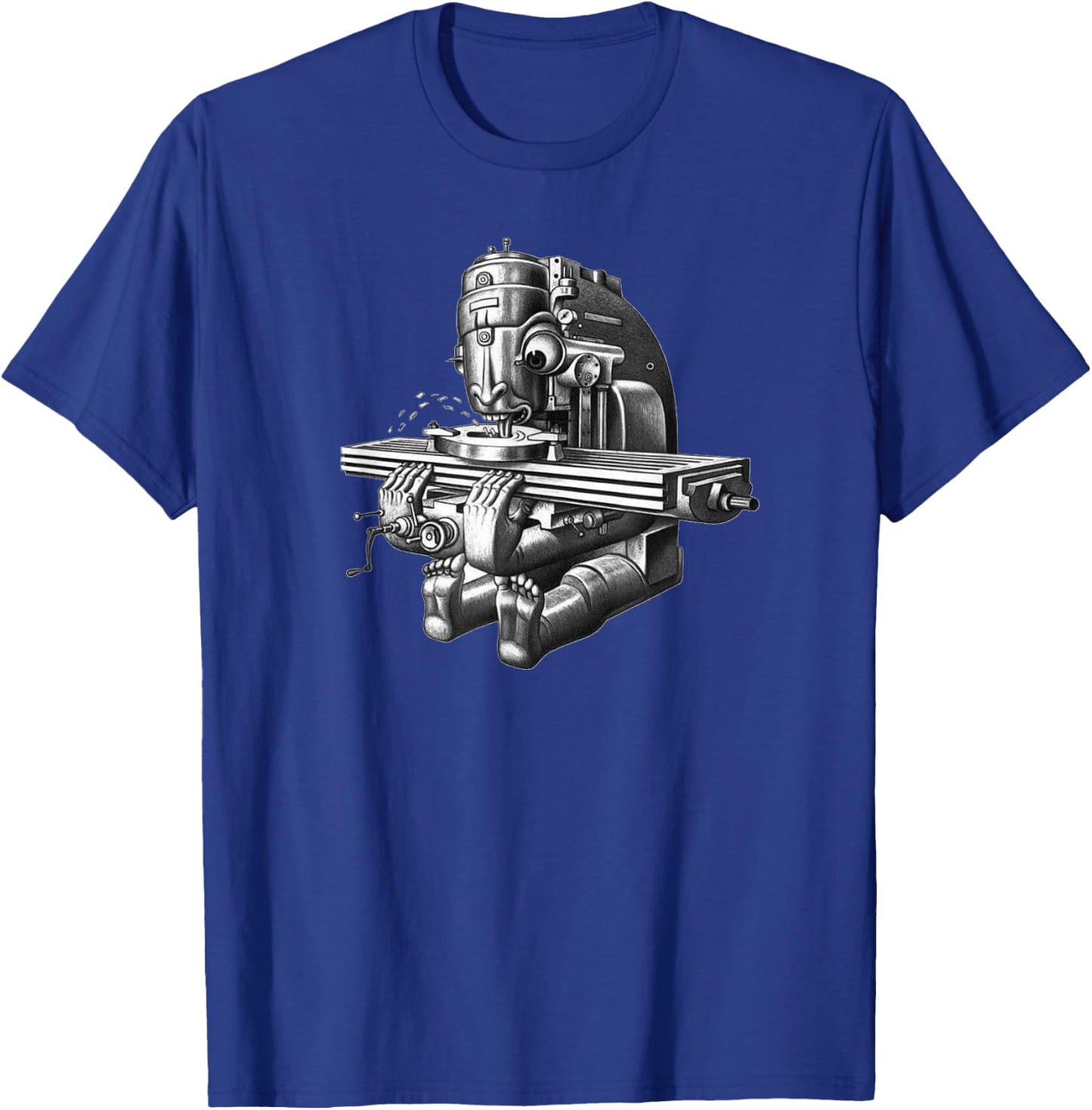 Bridgeport Mill eating Steel T-Shirt - T-Shirt | Royal