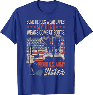 My Hero Wear Combat Boots Proud Army Sister Women T-Shirt - T-Shirt | Royal