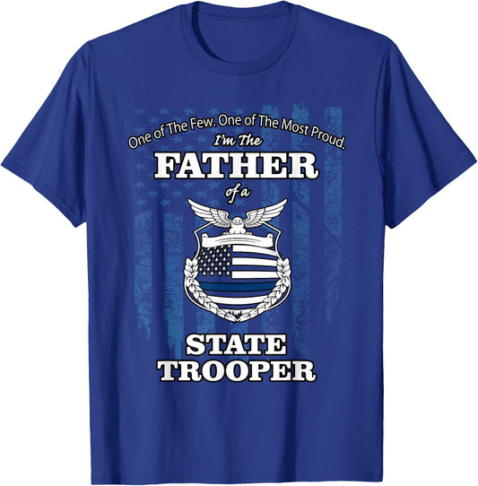 State police badge - proud state trooper dad T-Shirt - T-Shirt | Royal