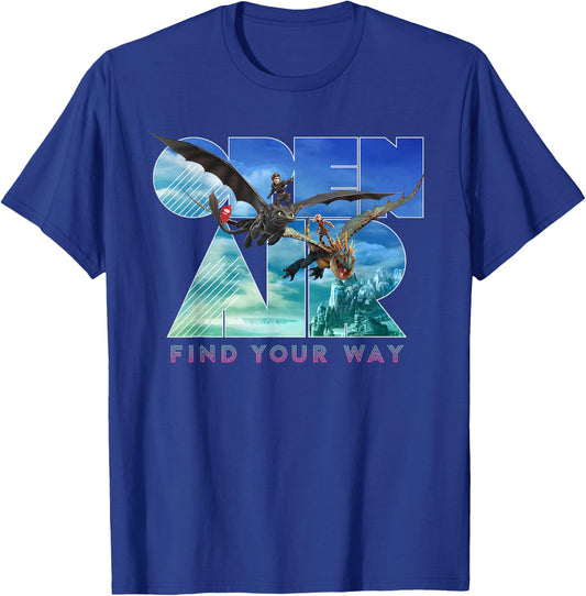 How to Train Your Dragon 3 Hidden World Open Air T-Shirt - T-Shirt | Royal