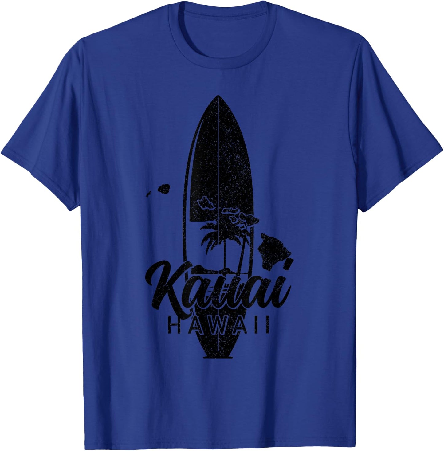 Kauai Hawaii Surf Board Surfing Surfer Hawaiian T-Shirt - T-Shirt | Royal