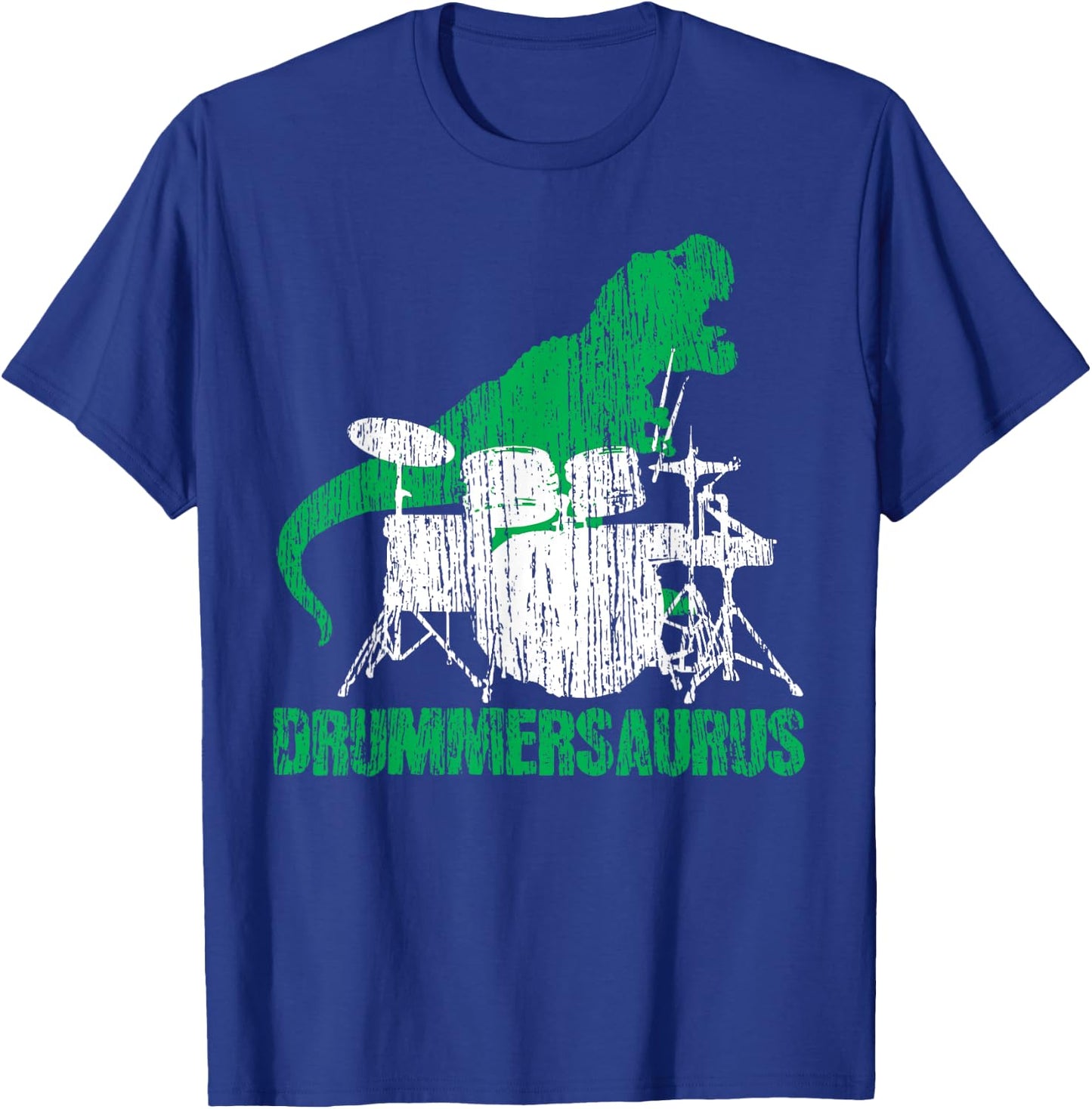 Drummer Shirts Men's Vintage Dinosaur , Black, Small T-Shirt - T-Shirt | Royal