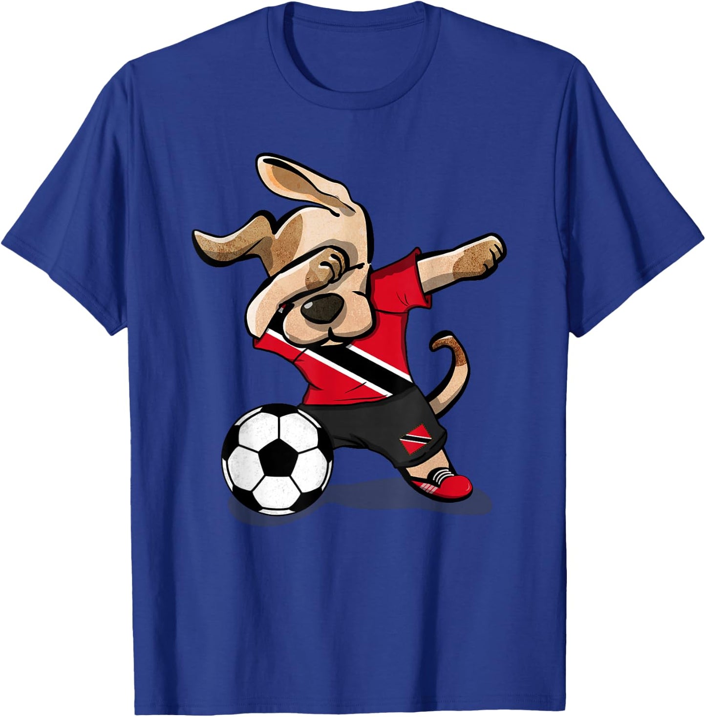 Dabbing Dog Trinidad and Tobago Soccer Jersey Football Lover T-Shirt - T-Shirt | Royal