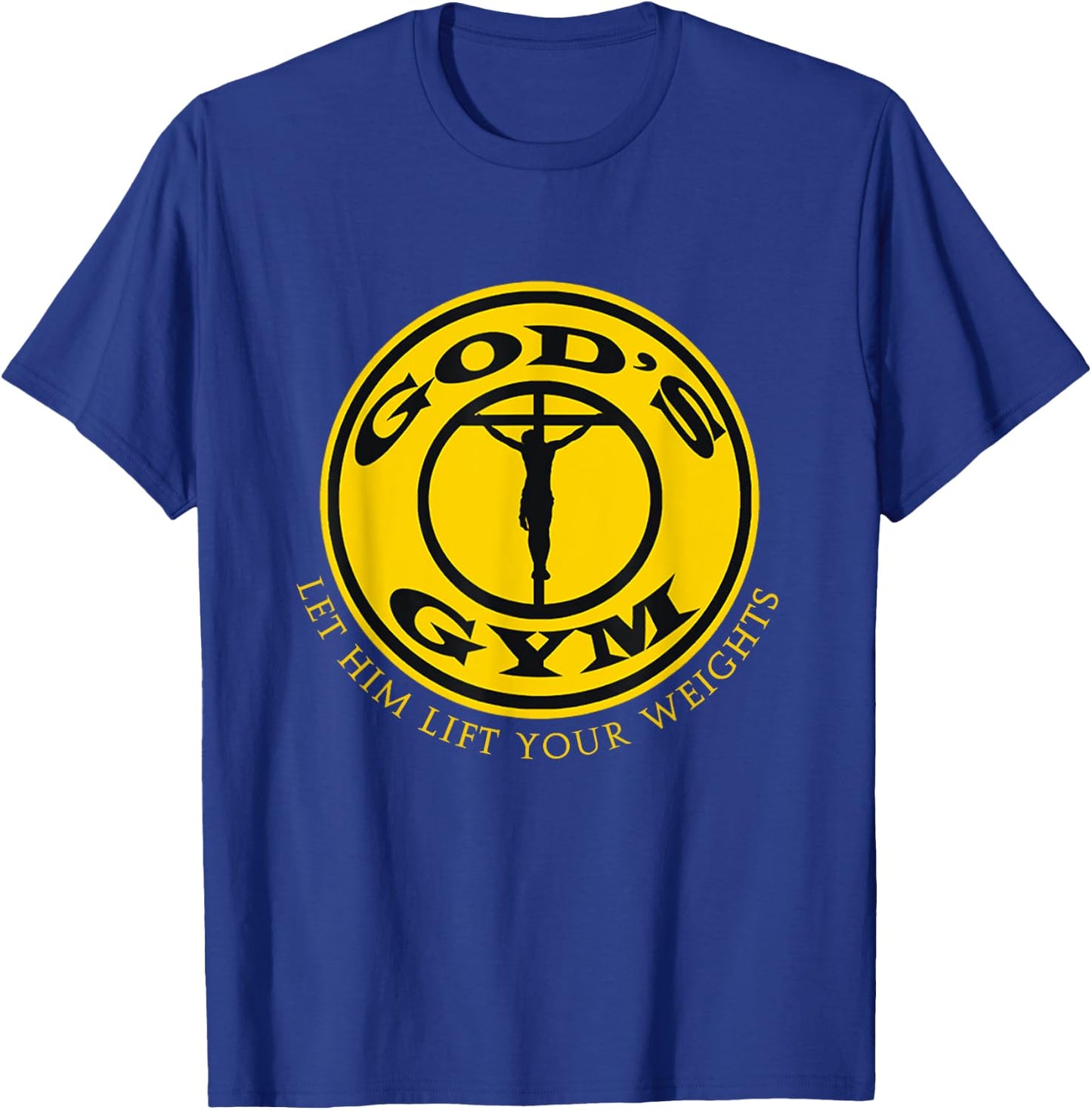 GODS GYM RELIGION T SHIRT Christ Jesus Church T-Shirt - T-Shirt | Royal