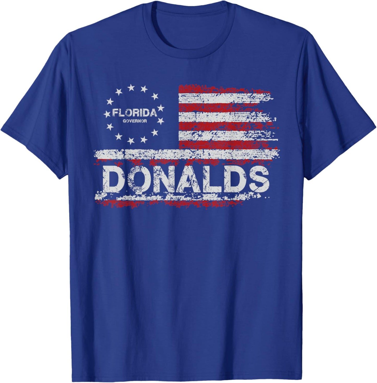 Byron Donalds Florida Governor 2026 US Flag Retro Men Women T-Shirt - T-Shirt | Royal