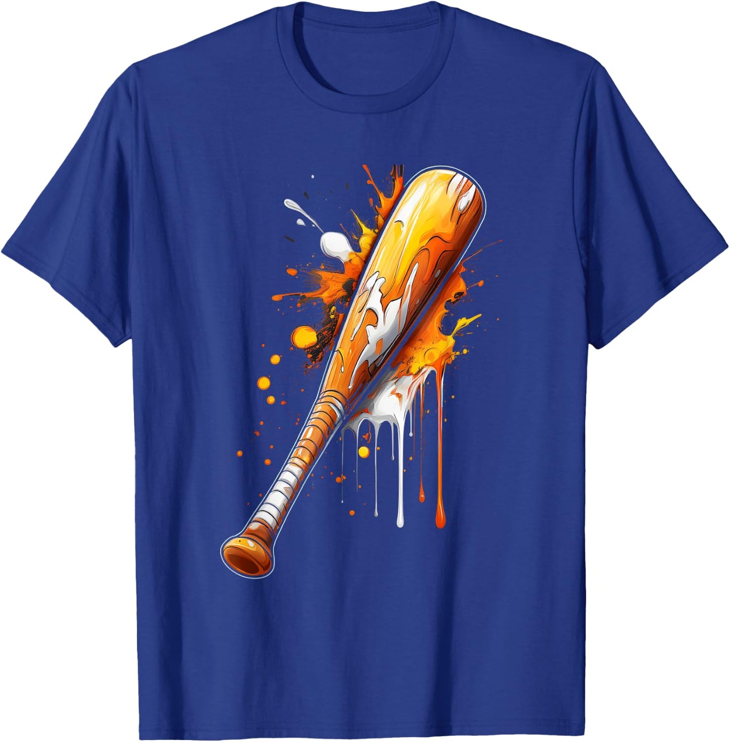 Boys Baseball, Baseball Drip For Boys Baseball Bat Dripping T-Shirt - T-Shirt | Royal