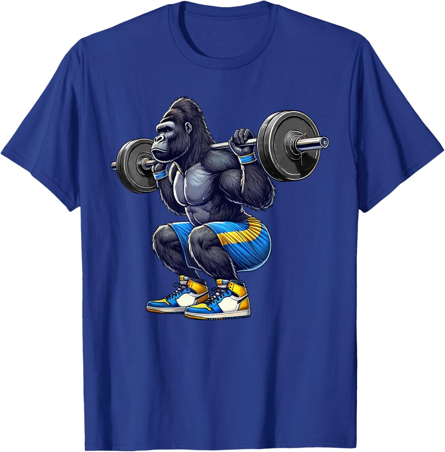 Gorilla Squad Weightlifting Gym Fitness Workout Training T-Shirt - T-Shirt | Royal