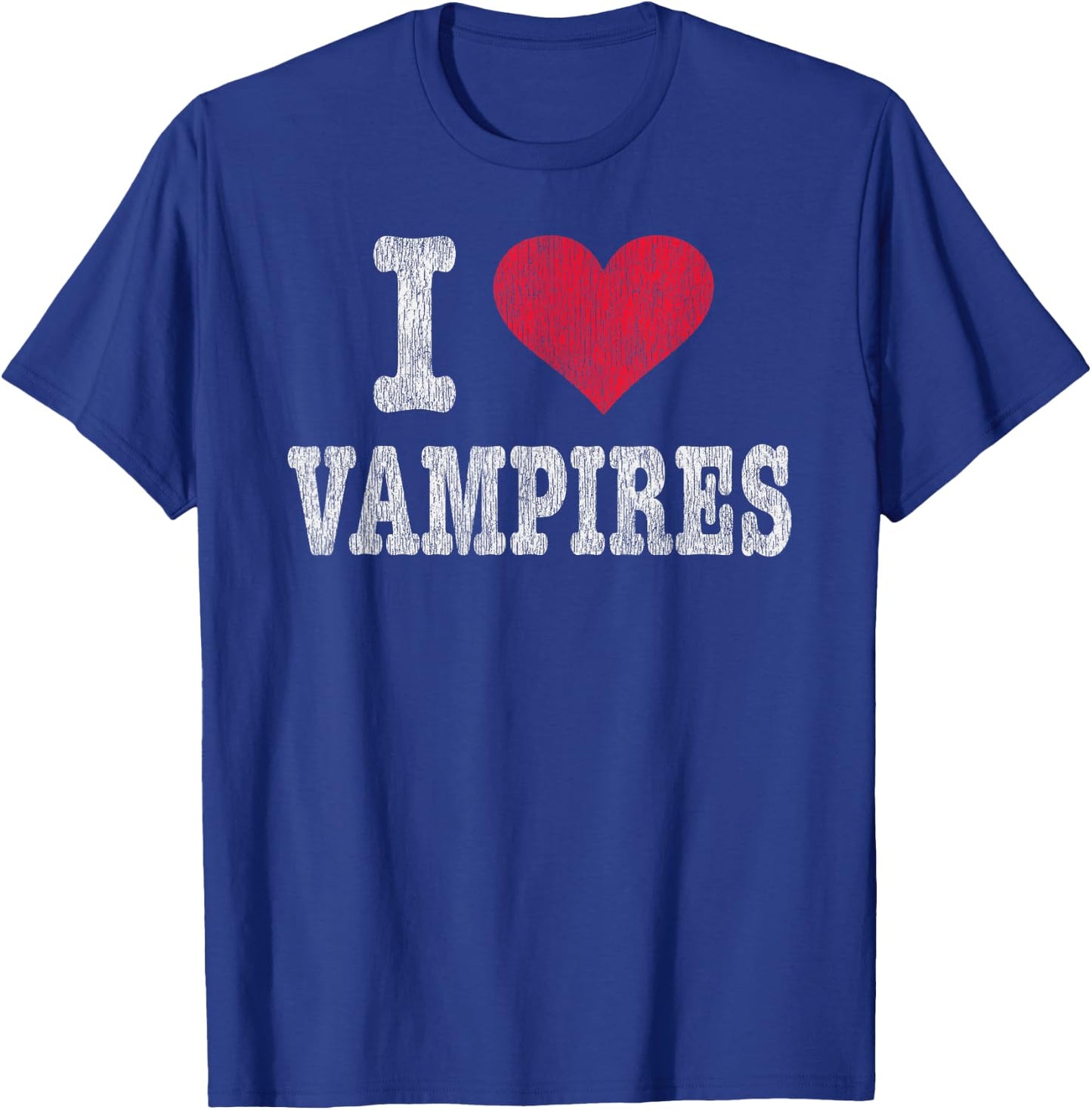 Vintage I Love Vampires T Shirt Trendy Gift T-Shirt - T-Shirt | Royal