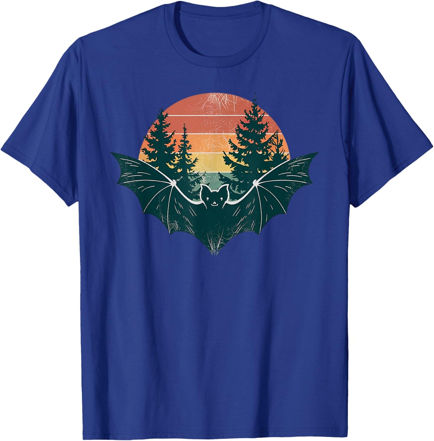 Bat Hunting Hiking Outdoor Camping Forest Men Women Bat T-Shirt - T-Shirt | Royal