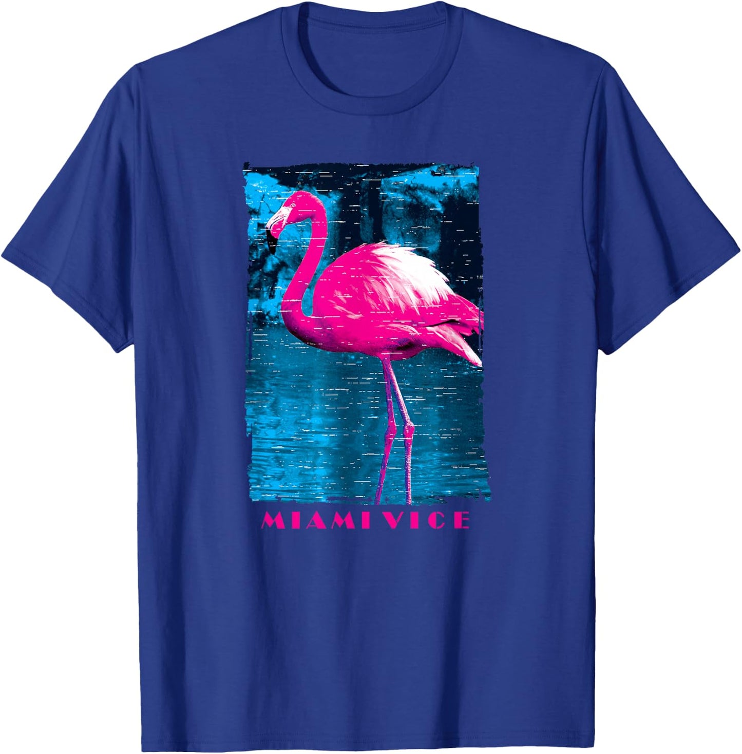 Miami Vice Original Pink Flamingo T-Shirt - T-Shirt | Royal