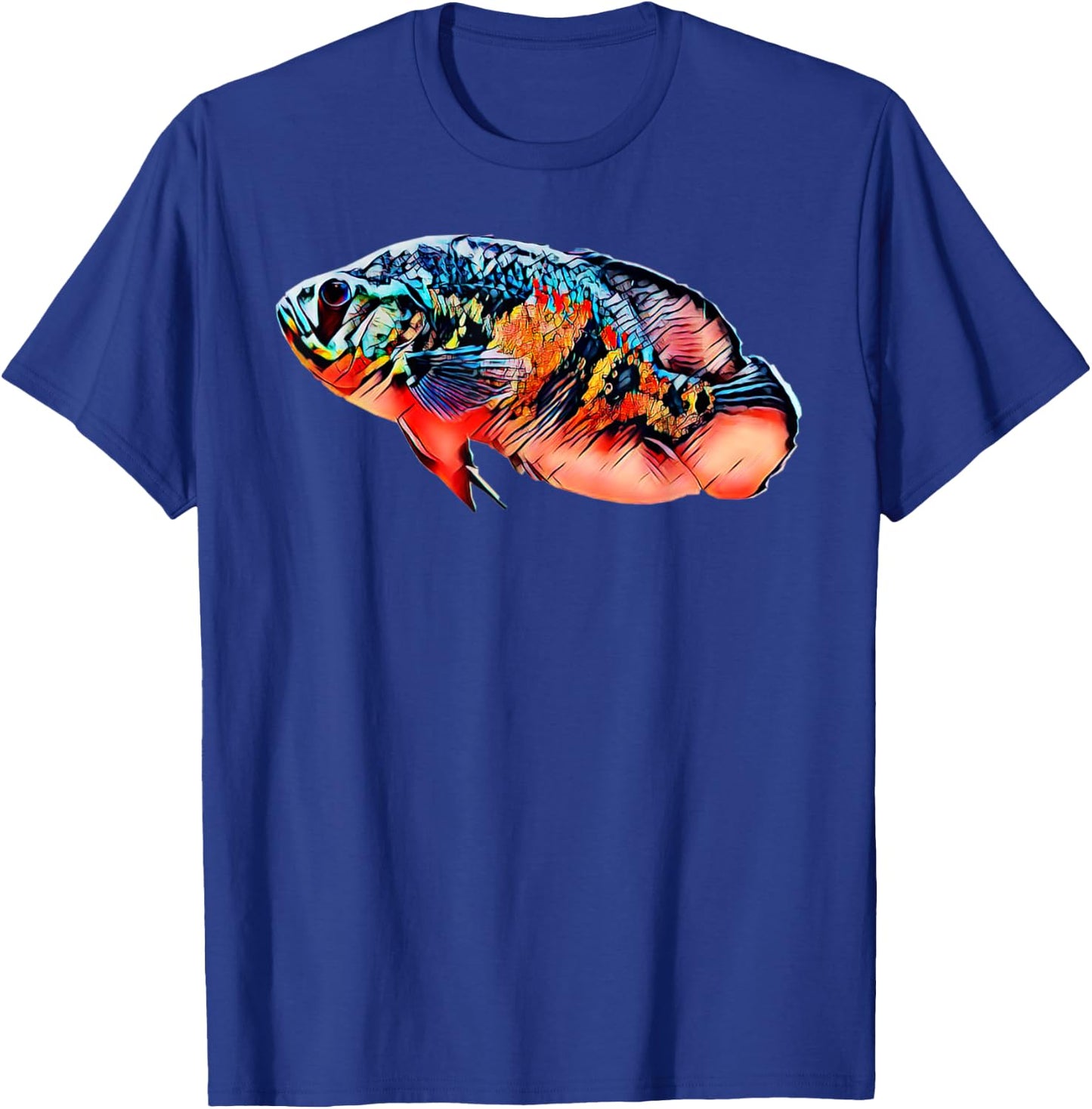 Scary Knight Clothing Tiger Oscar Cichlid Fish T-Shirt - T-Shirt | Royal