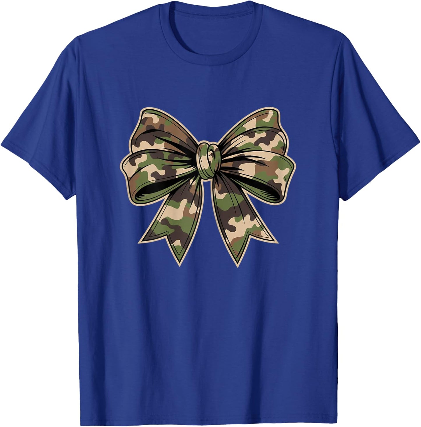 Camouflage Old Camo Bow Camo Coquette Bow Hunting Women Girl T-Shirt - T-Shirt | Royal