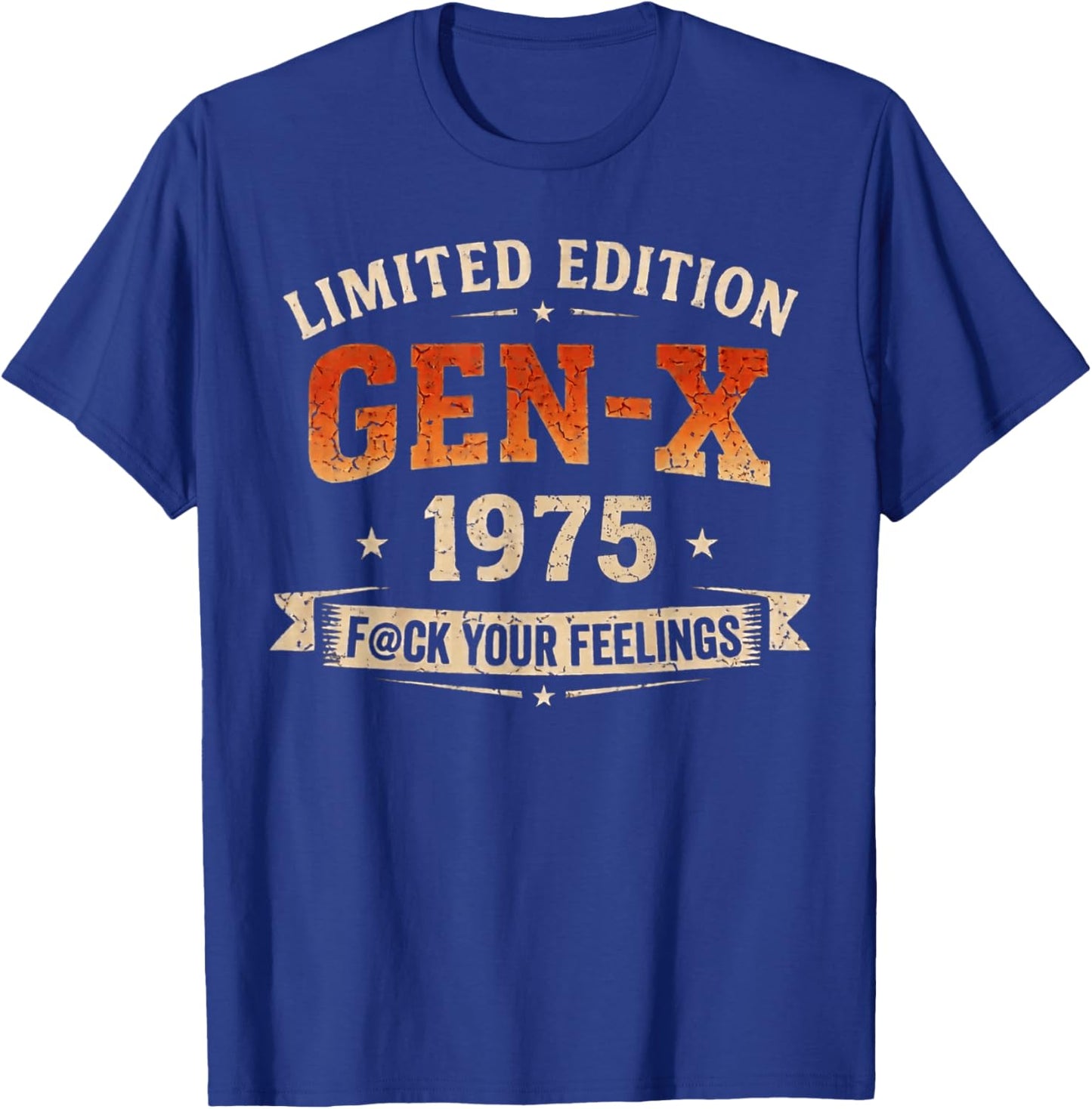 Gen X 1975 Limited Edition Mom Dad Retro Birthday Humor T-Shirt - T-Shirt | Royal