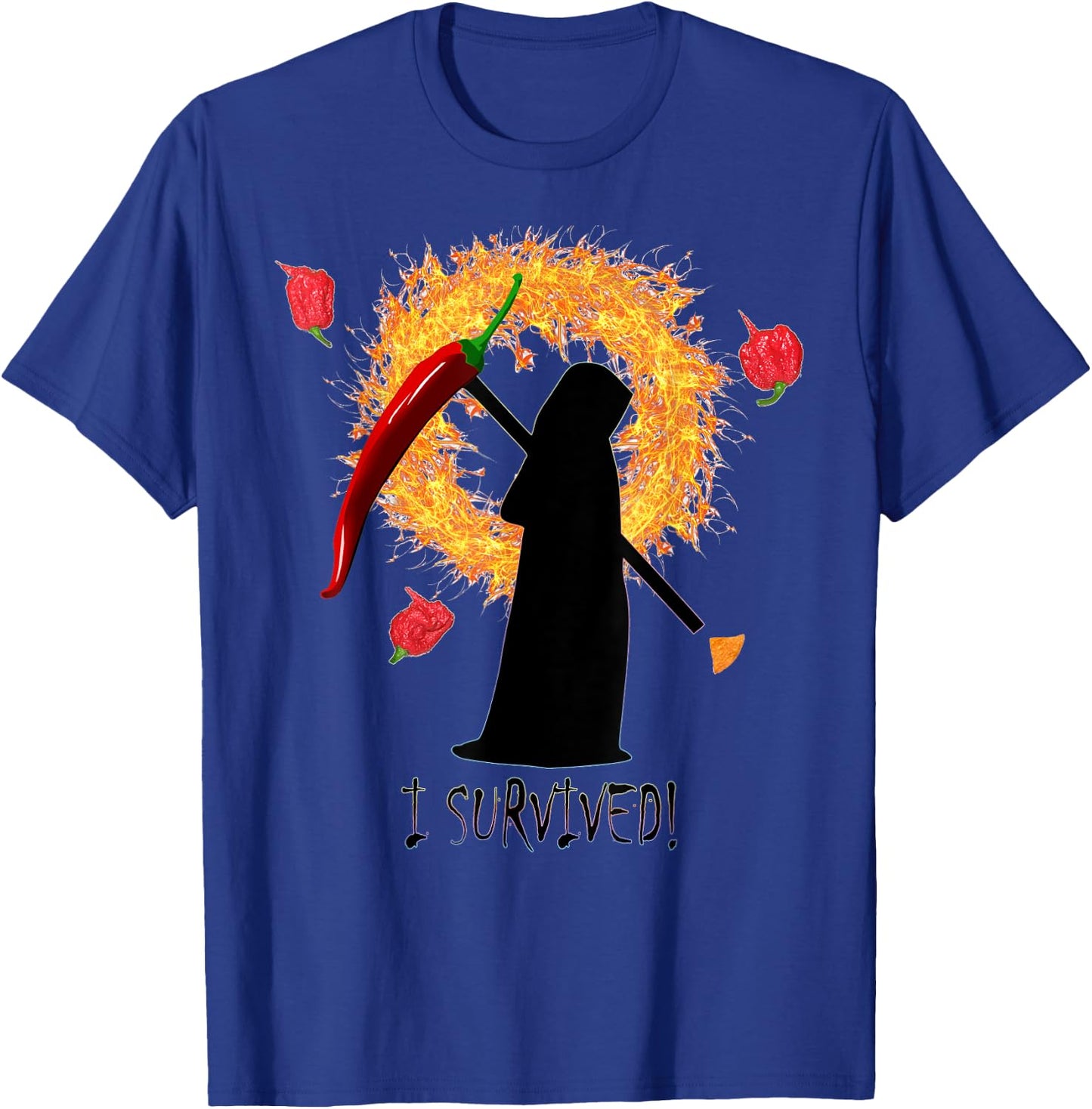 Reaper Paqui Challenge I Survived T-Shirt - T-Shirt | Royal