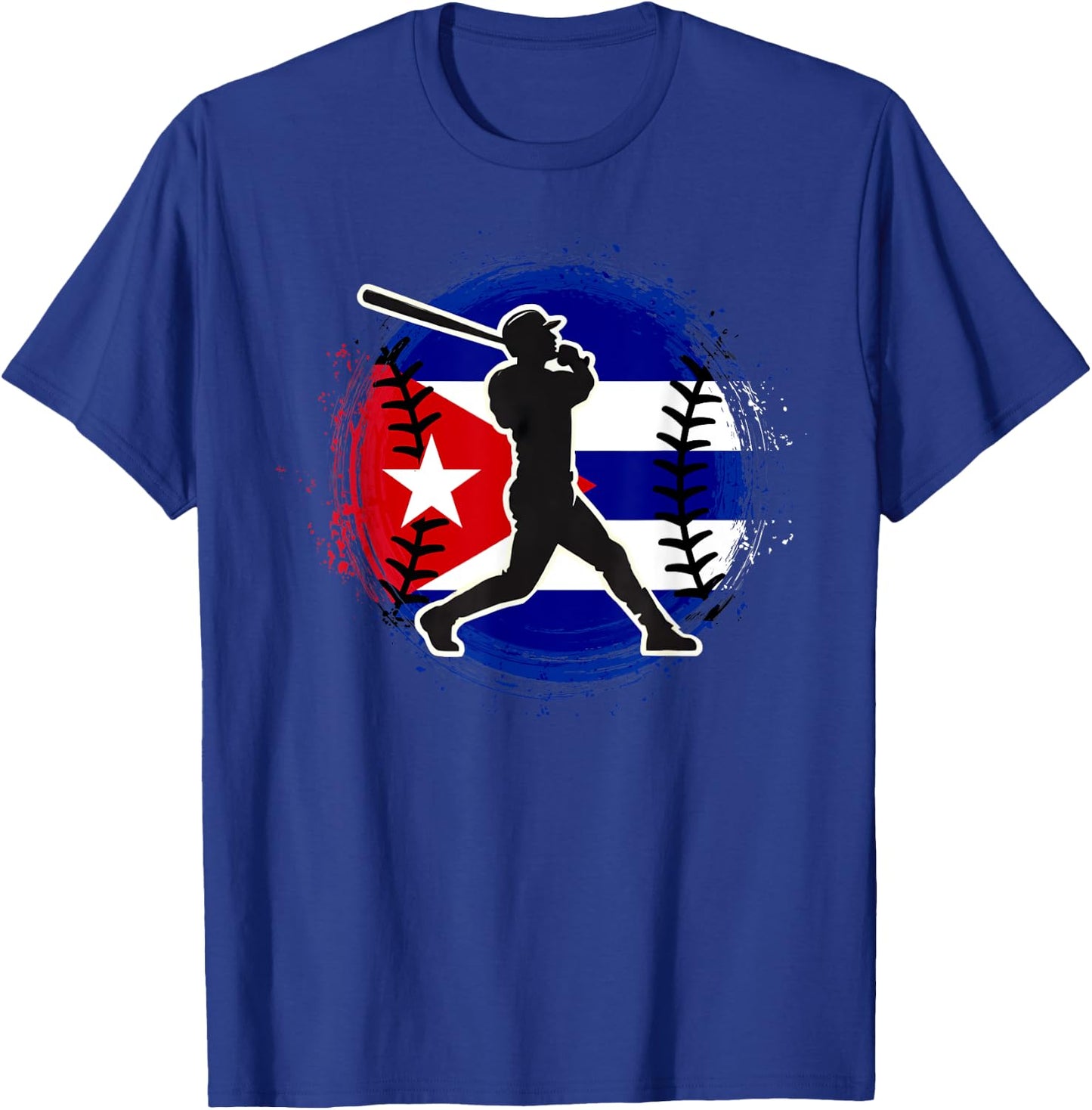 Baseball Pitcher Cuba Flag Cuban Softball Player T-Shirt - T-Shirt | Royal