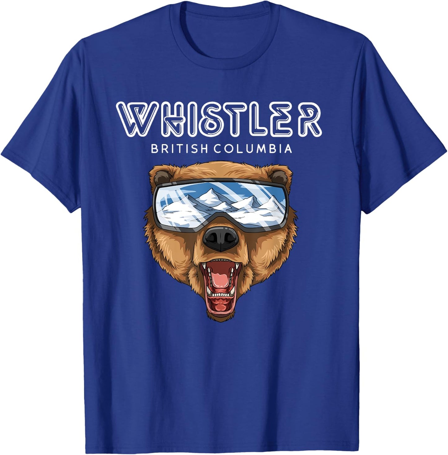 Whistler British Columbia - USA Grizzly Ski Resort 80s Gift T-Shirt - T-Shirt | Royal