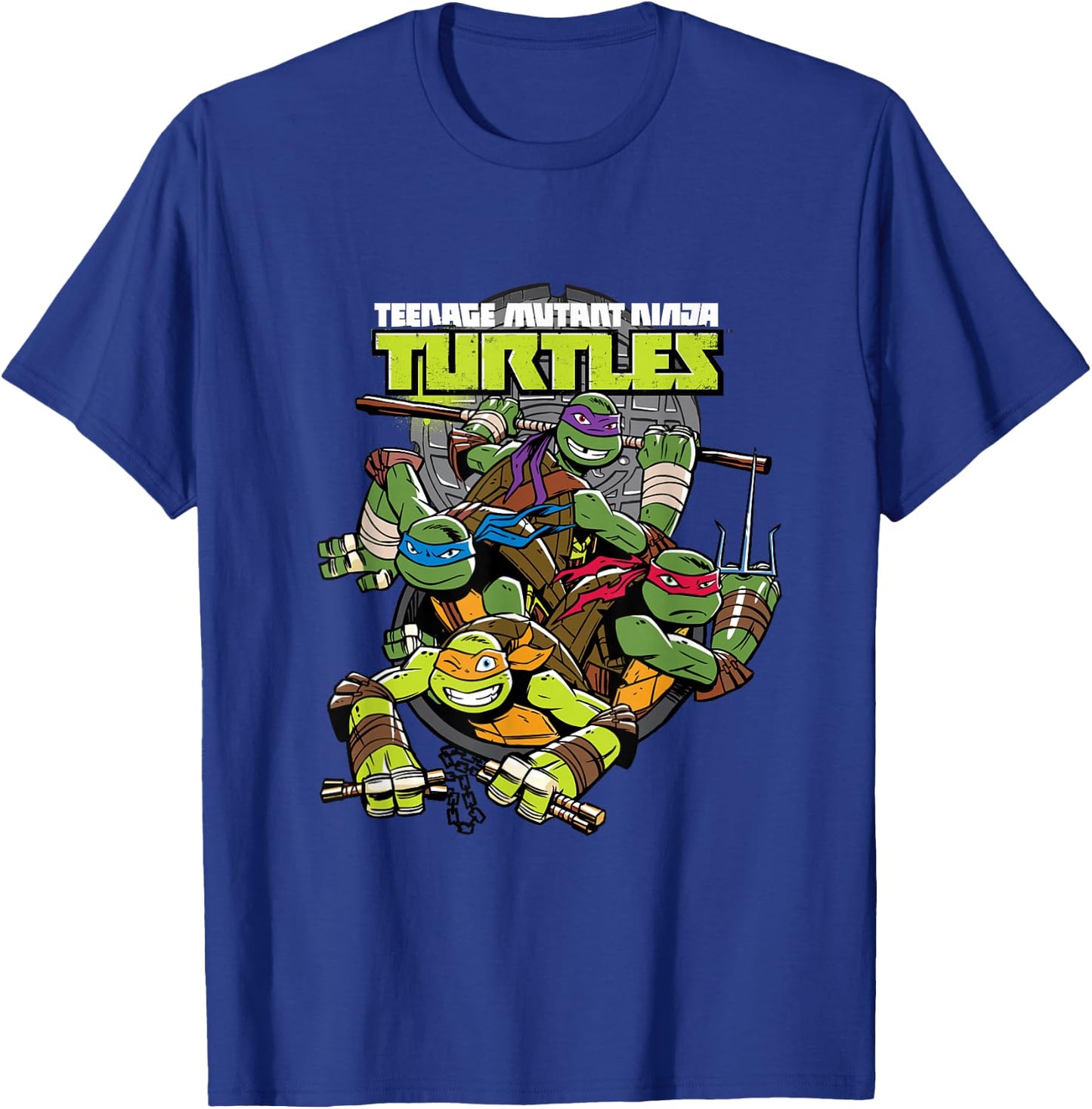 TMNT Popping Out Of Sewer T-Shirt - T-Shirt | Royal