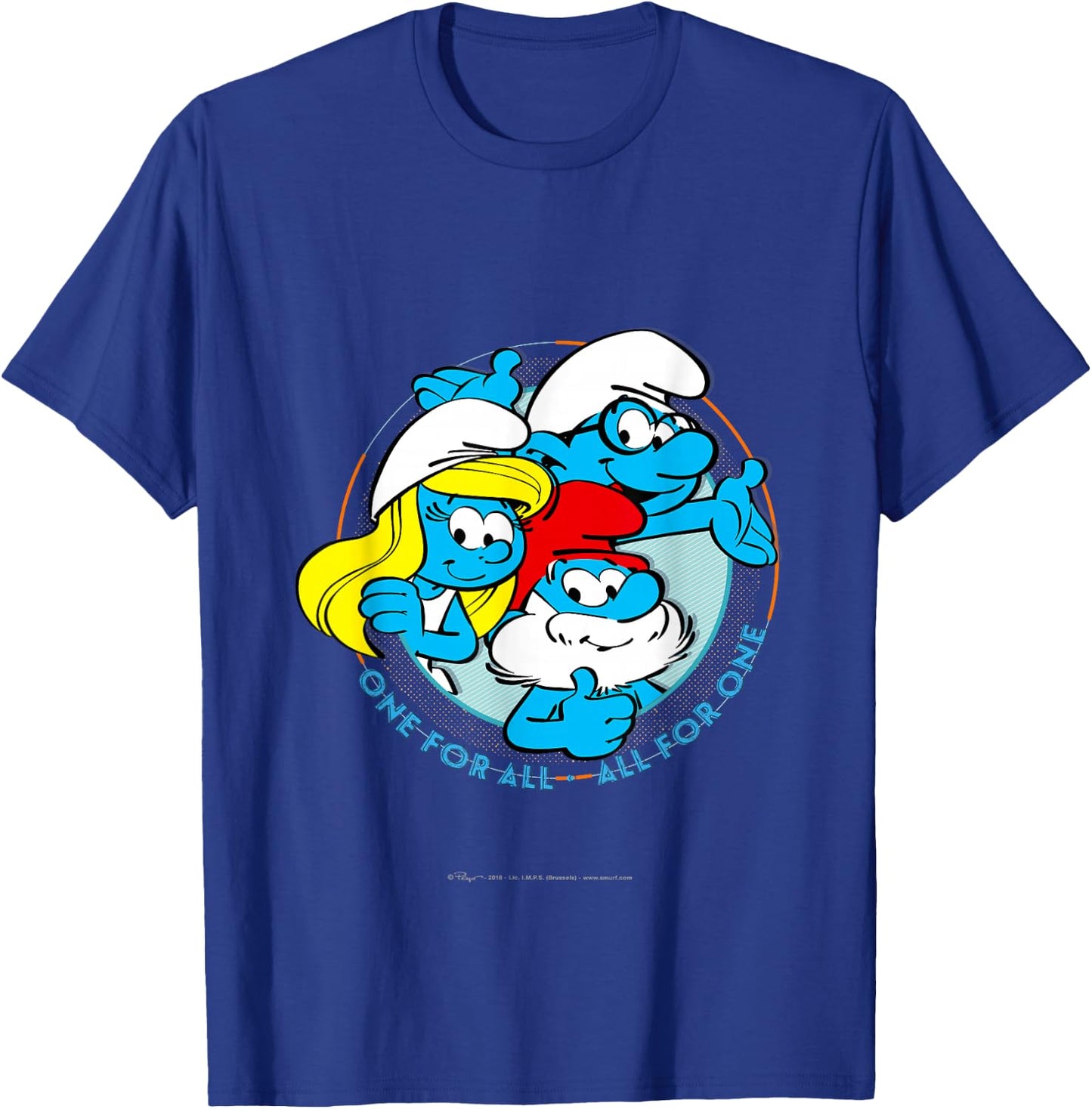 The Smurfs - One for All T-Shirt - T-Shirt | Royal