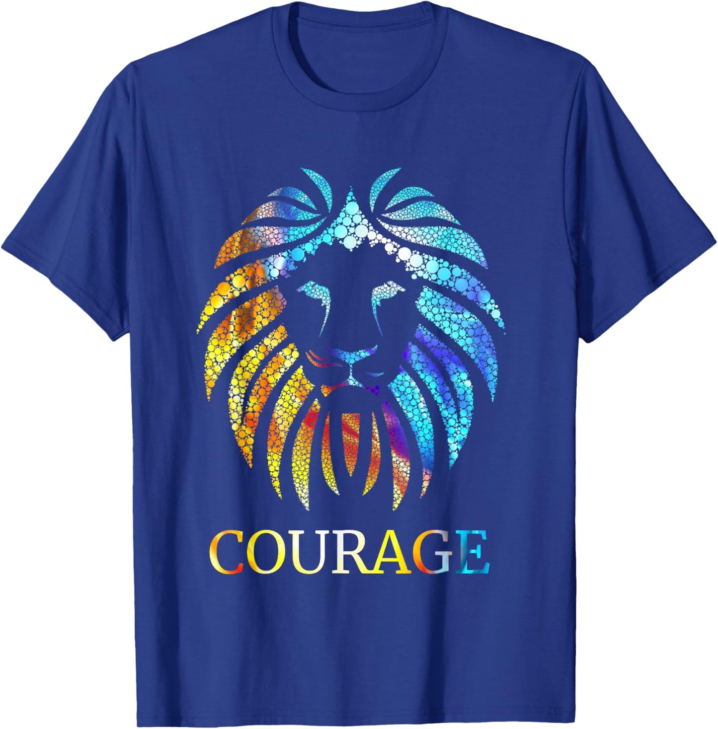 Courage Lion the symbol of courage my spirit animal T-Shirt - T-Shirt | Royal