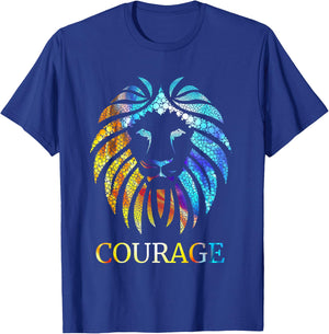 Courage Lion the symbol of courage my spirit animal T-Shirt - T-Shirt | Royal