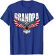 Grandpa Vintage USA Flag Bald Eagle Patriotic 4th of July T-Shirt - T-Shirt | Royal
