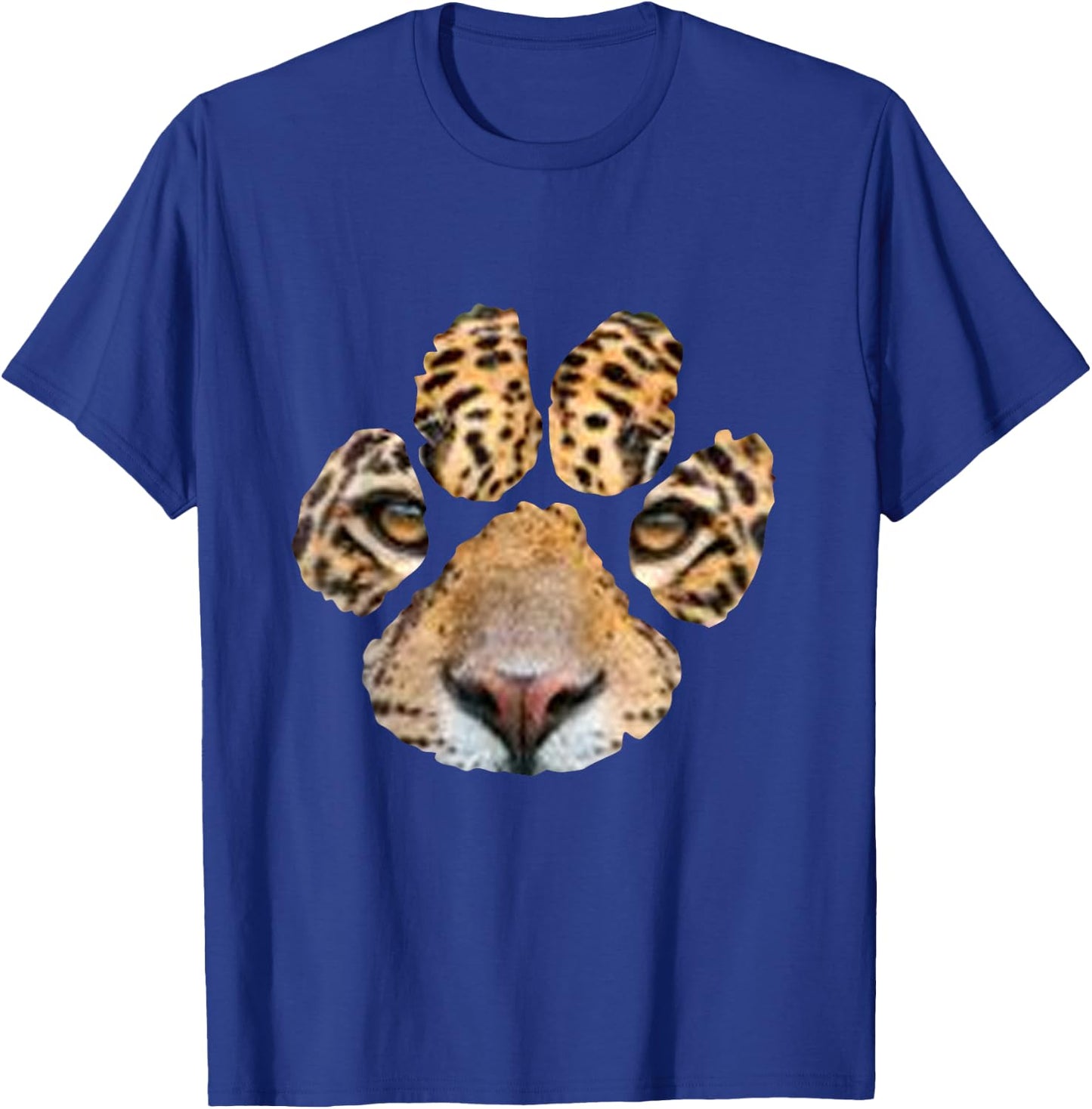 Awesome Jaguar Paw Print - & & Kids T-Shirt - T-Shirt | Royal