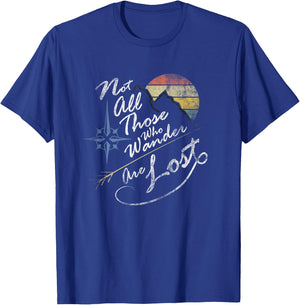 Not All Those Who Wander Are Lost Vintage Weathered T Shirt T-Shirt - T-Shirt | Royal