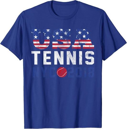 USA Tennis US New York 2018 Open Men Women Kids T-Shirt - T-Shirt | Royal