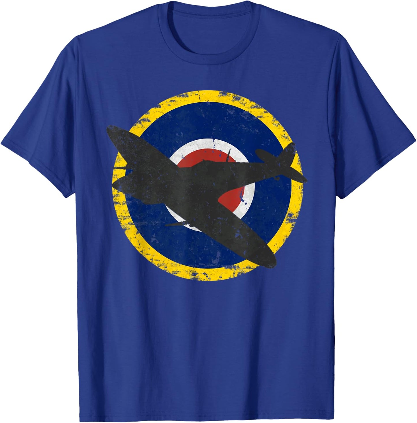 Spitfire British WWII Fighter Vintage Aircraft T-Shirt - T-Shirt | Royal