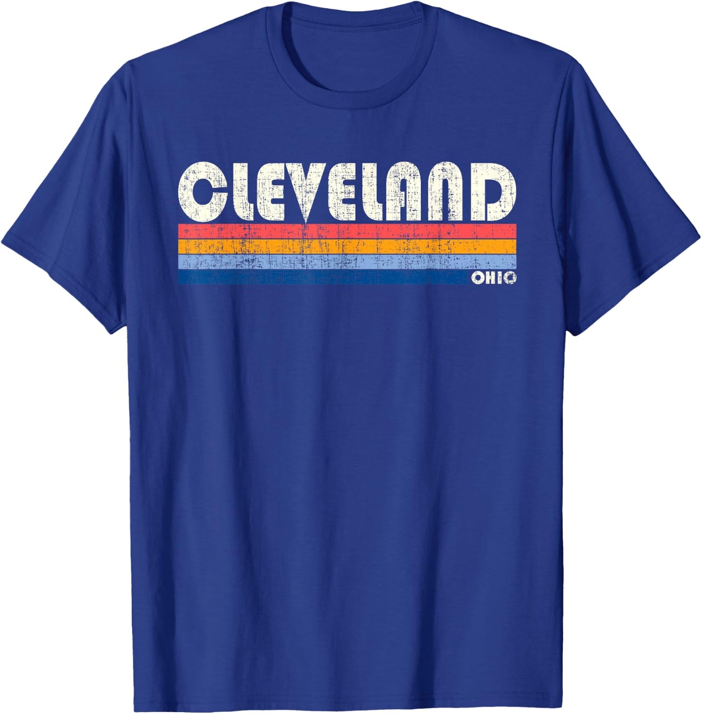 Vintage 70s 80s Style Cleveland, OH T-Shirt - T-Shirt | Royal