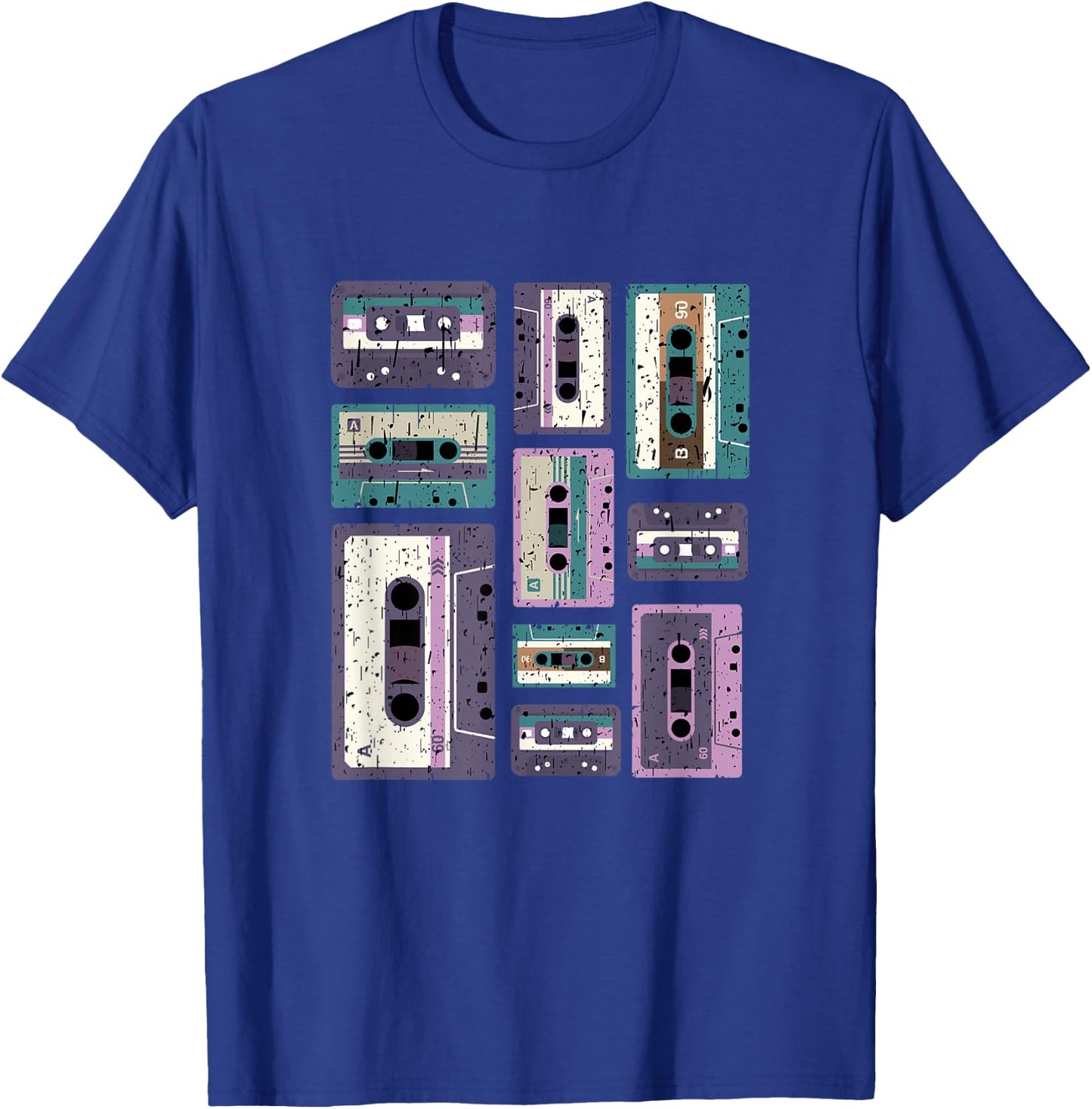Vintage Cassette Tape Shirt Old School 80s 90s Retro Styled T-Shirt - T-Shirt | Royal