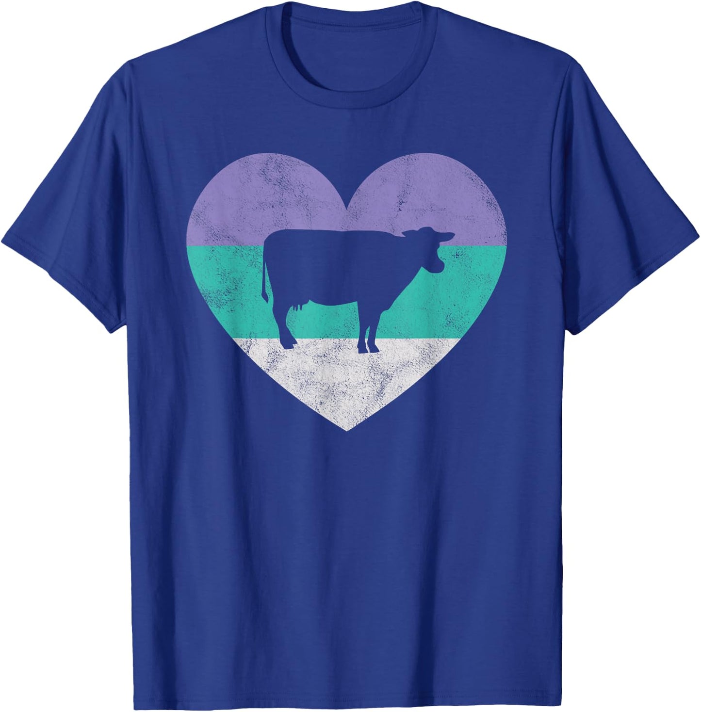 Dairy Cow Gift Shirt & Girls Retro Cute T-Shirt - T-Shirt | Royal
