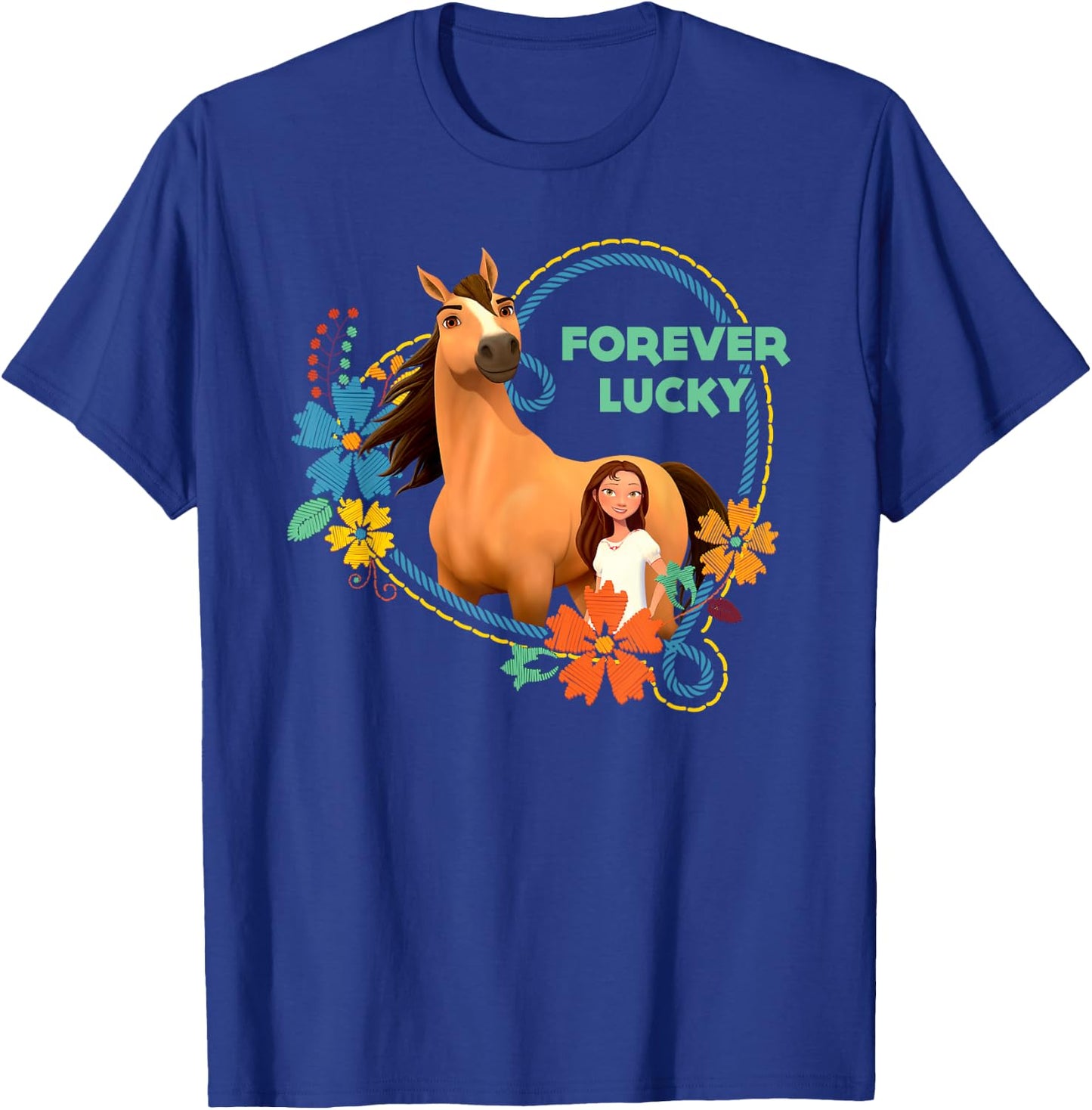 Spirit Riding Free Forever Happy T-Shirt - T-Shirt | Royal