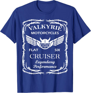 Valkyrie Motorcycle Biker Cruiser Flat Six T-Shirt - T-Shirt | Royal