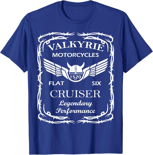 Valkyrie Motorcycle Biker Cruiser Flat Six T-Shirt - T-Shirt | Royal