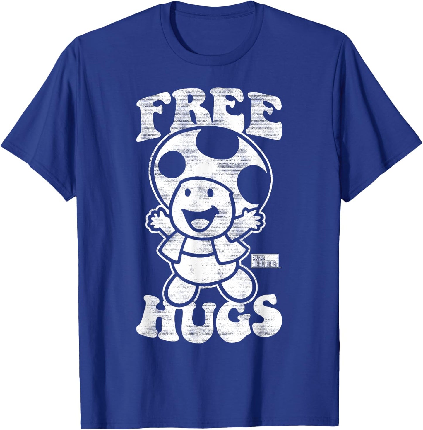 Nintendo Super Mario Toad Free Hugs Vintage Graphic T-Shirt - T-Shirt | Royal