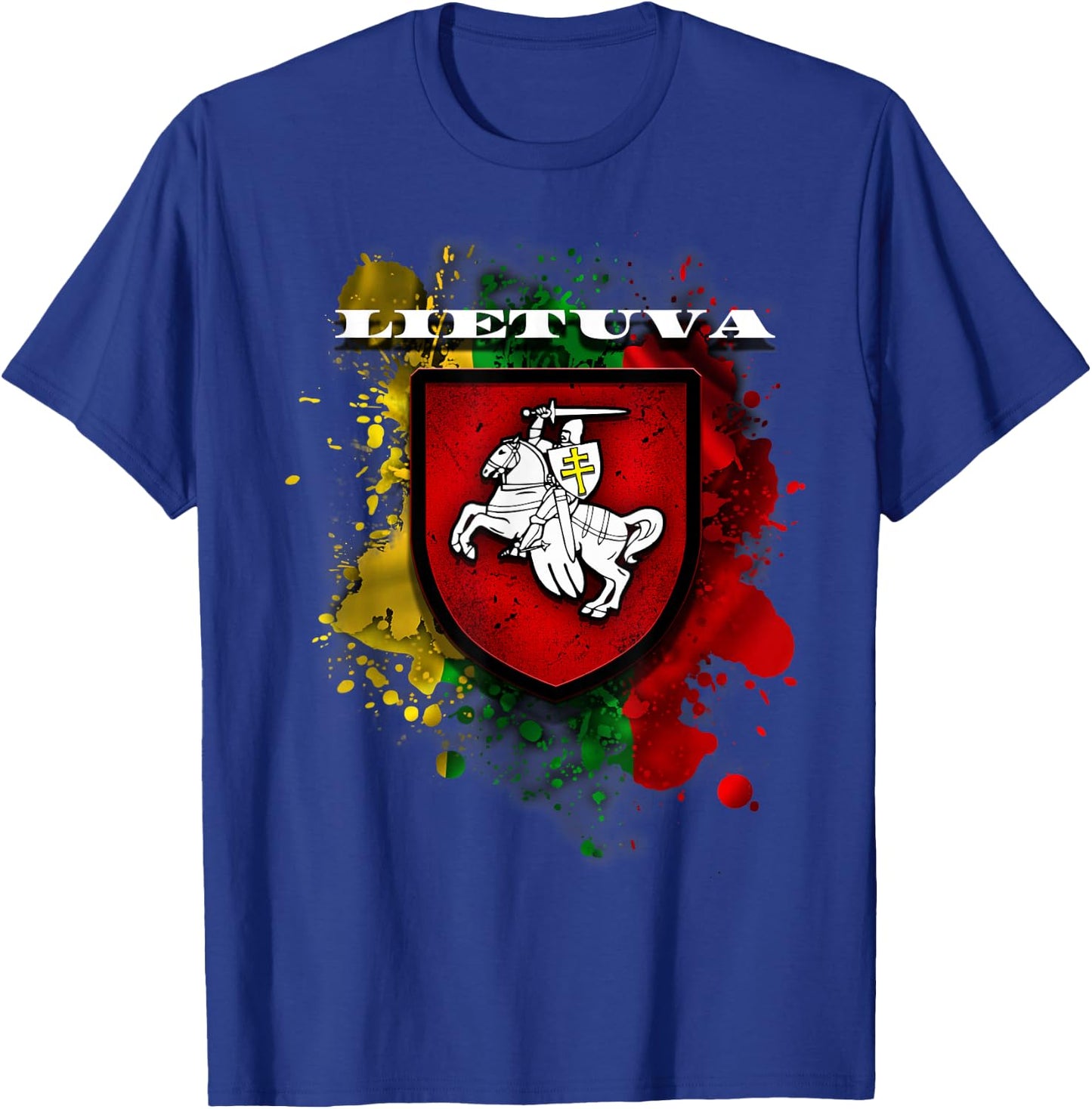 Lithuania Gift National Attributes Flag And Vytis T-Shirt - T-Shirt | Royal