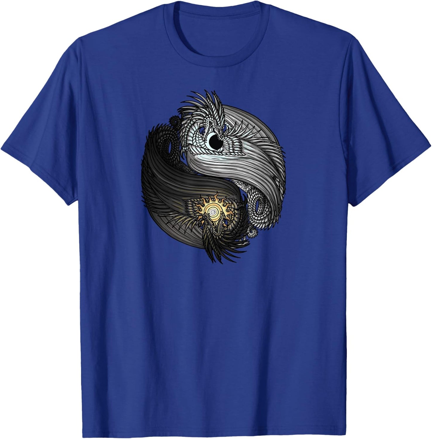 The Dreaming Dragon Sun and Moon Yin Yang Dragons T-Shirt - T-Shirt | Royal